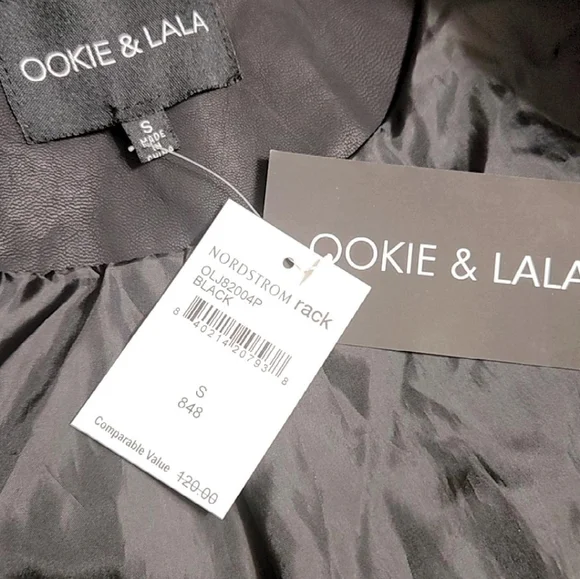 VEGAN LEATHER MOTOJACKET NWT           Size S   NORDSTROM RACK - Picture 6 of 12